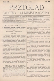 Przegląd Sądowy i Administracyjny. 1884, nr 23