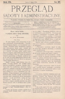 Przegląd Sądowy i Administracyjny. 1884, nr 27