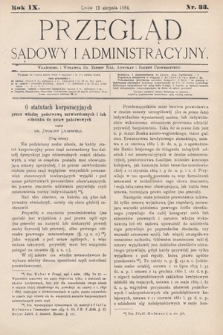 Przegląd Sądowy i Administracyjny. 1884, nr 33