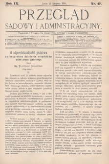 Przegląd Sądowy i Administracyjny. 1884, nr 47