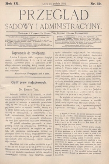 Przegląd Sądowy i Administracyjny. 1884, nr 52