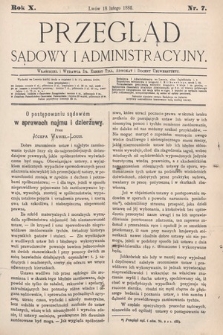 Przegląd Sądowy i Administracyjny. 1885, nr 7