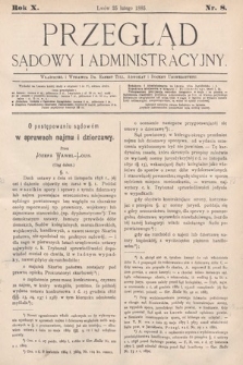 Przegląd Sądowy i Administracyjny. 1885, nr 8