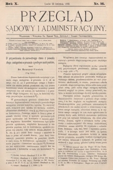 Przegląd Sądowy i Administracyjny. 1885, nr 16