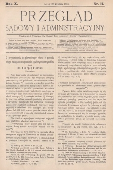 Przegląd Sądowy i Administracyjny. 1885, nr 17