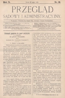 Przegląd Sądowy i Administracyjny. 1885, nr 21