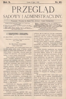 Przegląd Sądowy i Administracyjny. 1885, nr 27