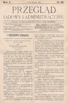 Przegląd Sądowy i Administracyjny. 1885, nr 29