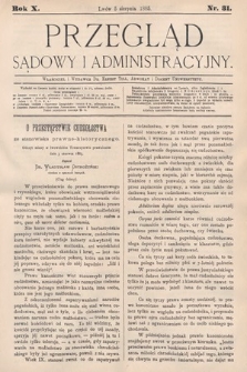 Przegląd Sądowy i Administracyjny. 1885, nr 31