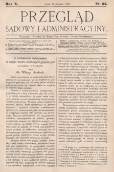Przegląd Sądowy i Administracyjny. 1885, nr 34