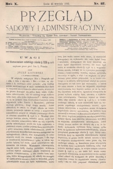 Przegląd Sądowy i Administracyjny. 1885, nr 37