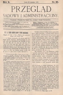 Przegląd Sądowy i Administracyjny. 1885, nr 38
