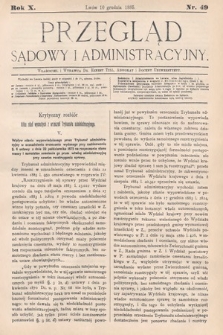 Przegląd Sądowy i Administracyjny. 1885, nr 49