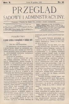 Przegląd Sądowy i Administracyjny. 1885, nr 51