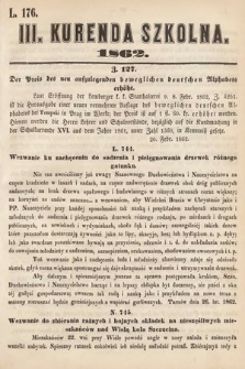 Kurenda Szkolna. 1862, kurenda 3