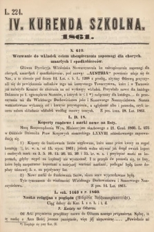 Kurenda Szkolna. 1861, kurenda 4