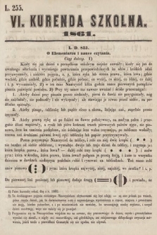 Kurenda Szkolna. 1861, kurenda 6