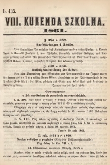 Kurenda Szkolna. 1861, kurenda 8