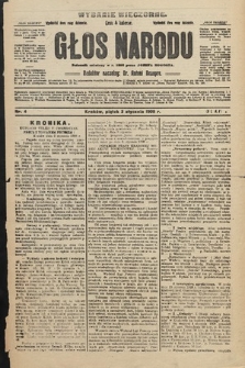 Głos Narodu : dziennik polityczny, założony w r. 1893 przez Józefa Rogosza (wydanie wieczorne). 1908, nr 4