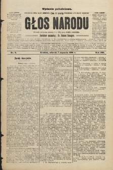 Głos Narodu : dziennik polityczny, założony w r. 1893 przez Józefa Rogosza (wydanie południowe). 1908, nr 9