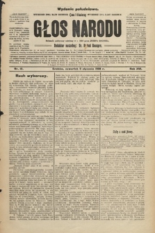 Głos Narodu : dziennik polityczny, założony w r. 1893 przez Józefa Rogosza (wydanie południowe). 1908, nr 13