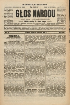 Głos Narodu : dziennik polityczny, założony w r. 1893 przez Józefa Rogosza (wydanie wieczorne). 1908, nr 14