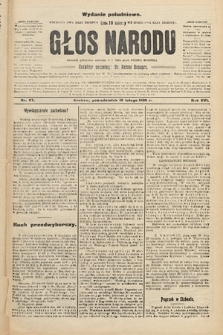 Głos Narodu : dziennik polityczny, założony w r. 1893 przez Józefa Rogosza (wydanie południowe). 1908, nr 67