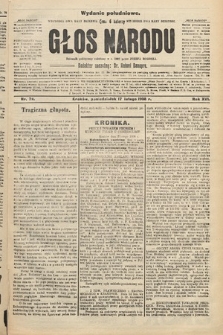 Głos Narodu : dziennik polityczny, założony w r. 1893 przez Józefa Rogosza (wydanie południowe). 1908, nr 79
