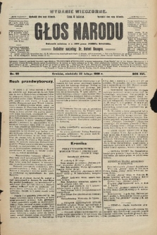 Głos Narodu : dziennik polityczny, założony w r. 1893 przez Józefa Rogosza (wydanie wieczorne). 1908, nr 90