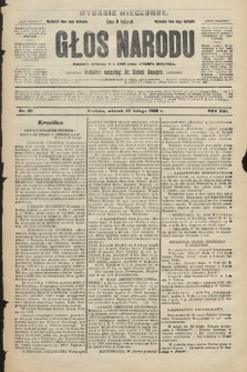 Głos Narodu : dziennik polityczny, założony w r. 1893 przez Józefa Rogosza (wydanie wieczorne). 1908, nr 92