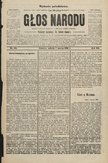Głos Narodu : dziennik polityczny, założony w r. 1893 przez Józefa Rogosza (wydanie południowe). 1908, nr 113