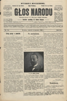 Głos Narodu : dziennik polityczny, założony w r. 1893 przez Józefa Rogosza (wydanie wieczorne). 1908, nr 174