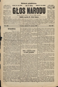 Głos Narodu : dziennik polityczny, założony w r. 1893 przez Józefa Rogosza (wydanie południowe). 1908, nr 291
