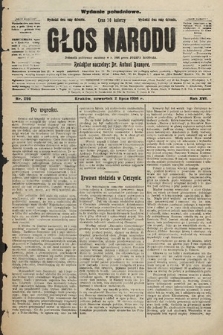 Głos Narodu : dziennik polityczny, założony w r. 1893 przez Józefa Rogosza (wydanie południowe). 1908, nr 296