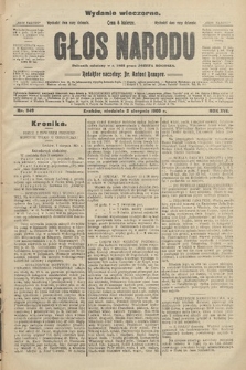 Głos Narodu : dziennik polityczny, założony w r. 1893 przez Józefa Rogosza (wydanie wieczorne). 1908, nr 349