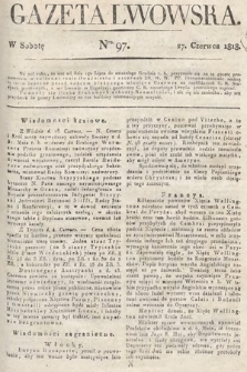 Gazeta Lwowska. 1818, nr 97