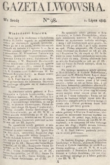 Gazeta Lwowska. 1818, nr 98