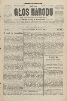 Głos Narodu : dziennik założony w r. 1893 przez Józefa Rogosza (wydanie południowe). 1908, nr 372