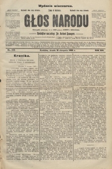 Głos Narodu : dziennik założony w r. 1893 przez Józefa Rogosza (wydanie wieczorne). 1908, nr 375