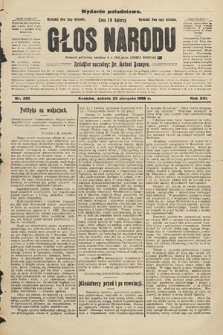 Głos Narodu : dziennik założony w r. 1893 przez Józefa Rogosza (wydanie południowe). 1908, nr 382