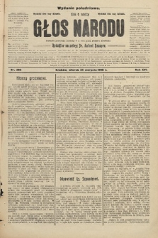 Głos Narodu : dziennik założony w r. 1893 przez Józefa Rogosza (wydanie południowe). 1908, nr 386