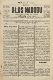 Głos Narodu : dziennik założony w r. 1893 przez Józefa Rogosza (wydanie wieczorne). 1908, nr 387