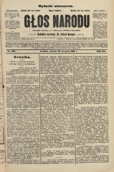 Głos Narodu : dziennik założony w r. 1893 przez Józefa Rogosza (wydanie wieczorne). 1908, nr 393