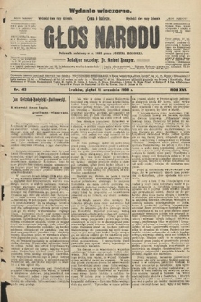 Głos Narodu : dziennik założony w r. 1893 przez Józefa Rogosza (wydanie wieczorne). 1908, nr 413