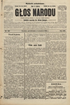 Głos Narodu : dziennik założony w r. 1893 przez Józefa Rogosza (wydanie południowe). 1908, nr 418