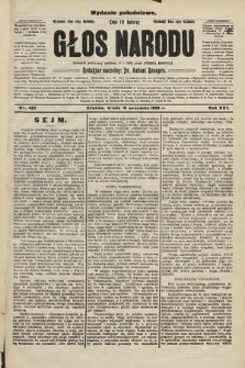 Głos Narodu : dziennik założony w r. 1893 przez Józefa Rogosza (wydanie południowe). 1908, nr 422