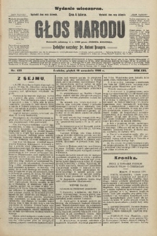 Głos Narodu : dziennik założony w r. 1893 przez Józefa Rogosza (wydanie wieczorne). 1908, nr 425