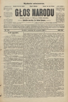 Głos Narodu : dziennik założony w r. 1893 przez Józefa Rogosza (wydanie wieczorne). 1908, nr 435