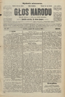 Głos Narodu : dziennik założony w r. 1893 przez Józefa Rogosza (wydanie wieczorne). 1908, nr 437