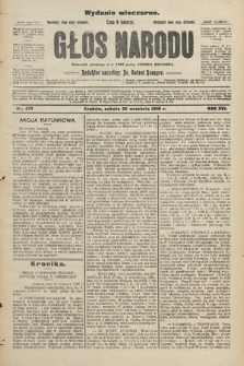 Głos Narodu : dziennik założony w r. 1893 przez Józefa Rogosza (wydanie wieczorne). 1908, nr 439